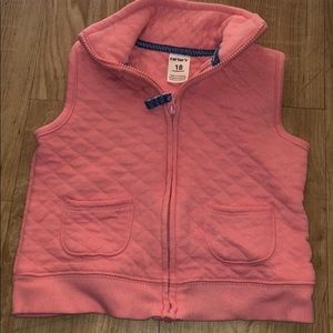 Carters pink sleeveless vest! Size 18m, worn once